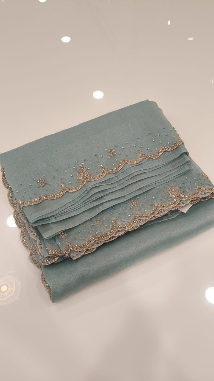 Organza   Saree  - Search code 2017