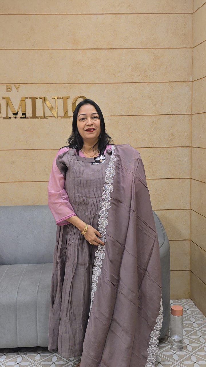 Salwar suit set-  GREY   shade Search code 5005