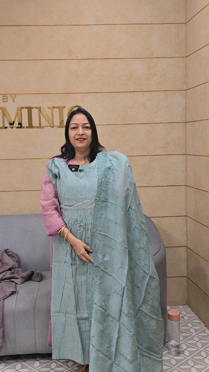 Salwar suit set-  BABY GREEN    shade Search code 5006