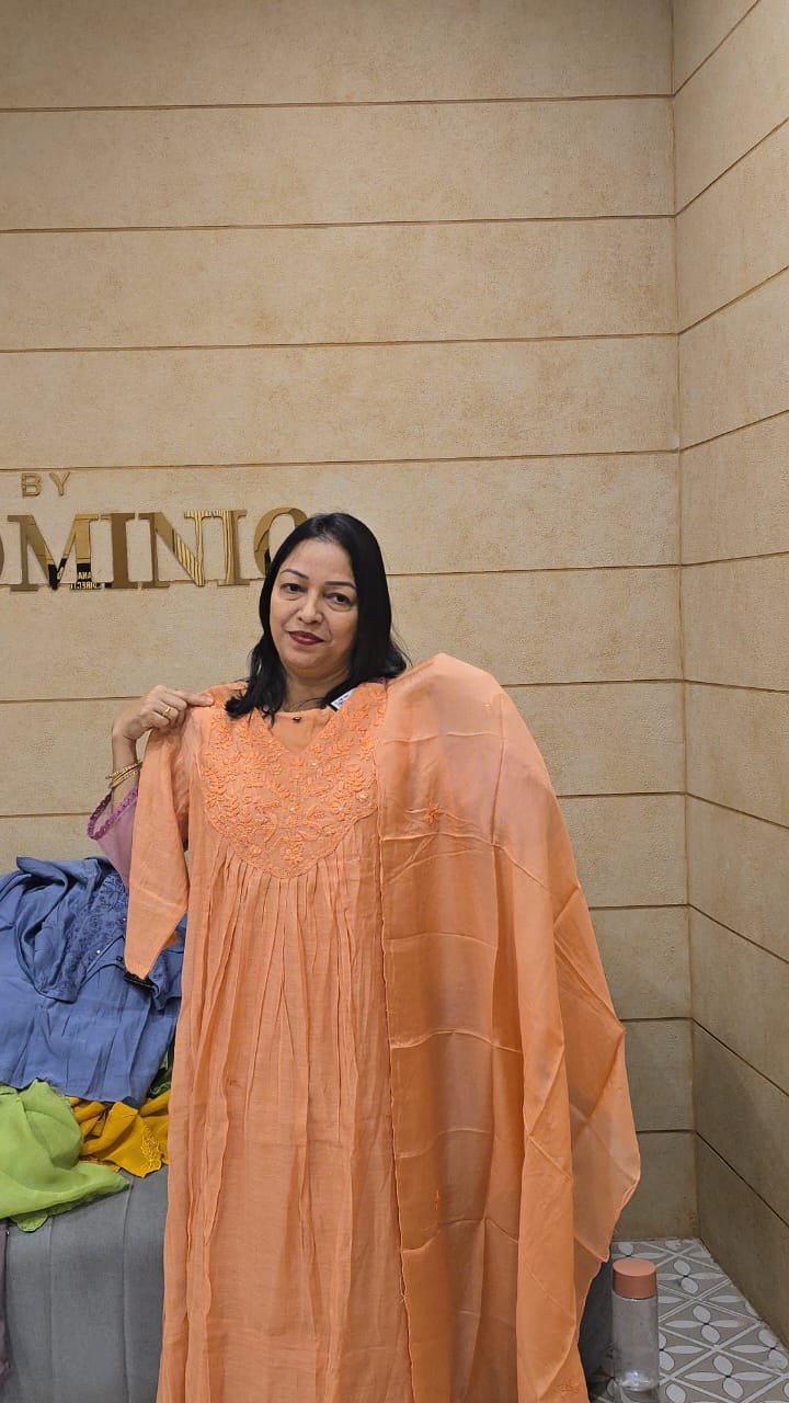 Salwar suit set-   NIGHT ORANGE  shade Search code 5011