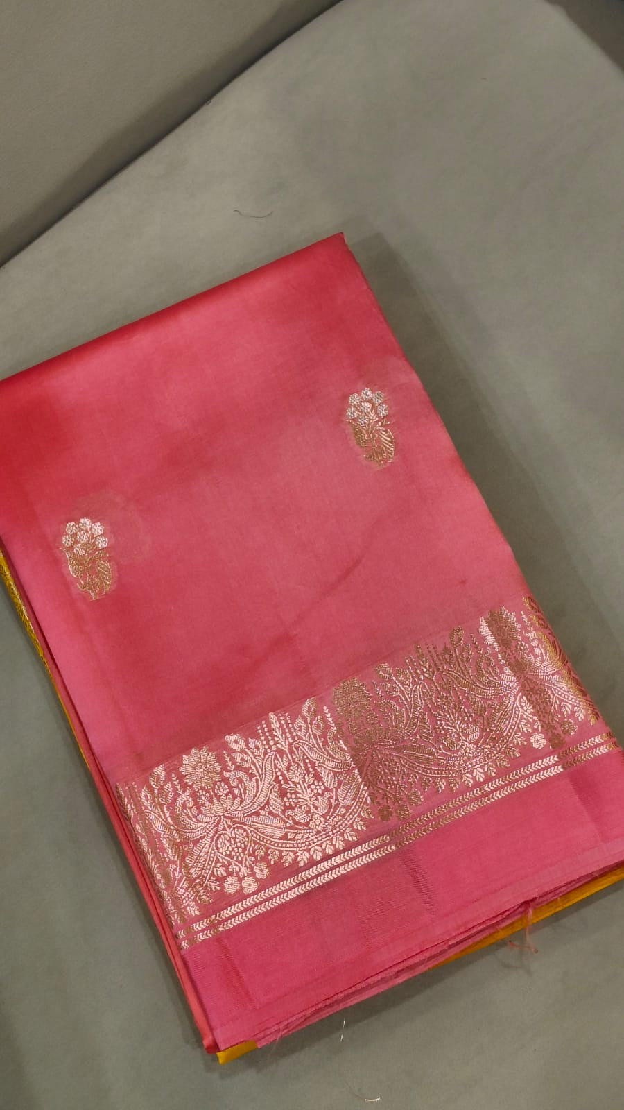 Brocade kathan  Saree  - Search code 6001