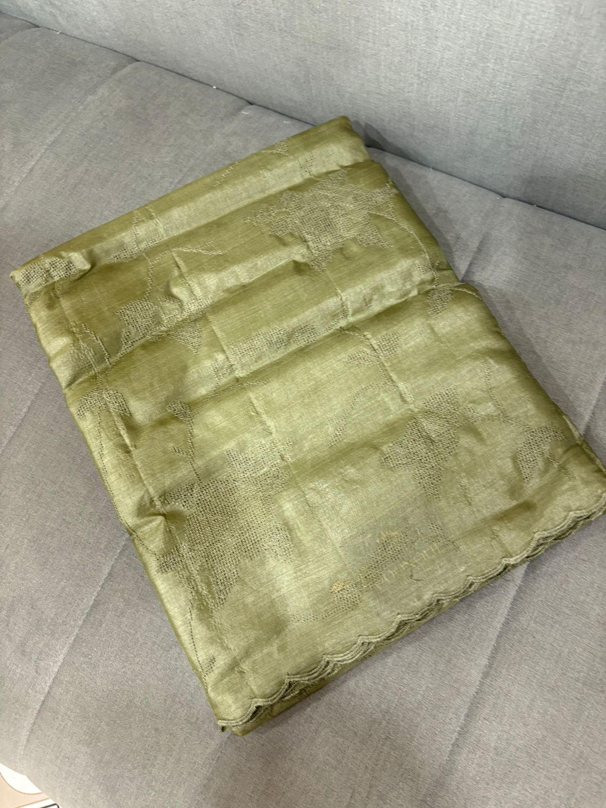 Tissue Saree- green  Color search code 7050