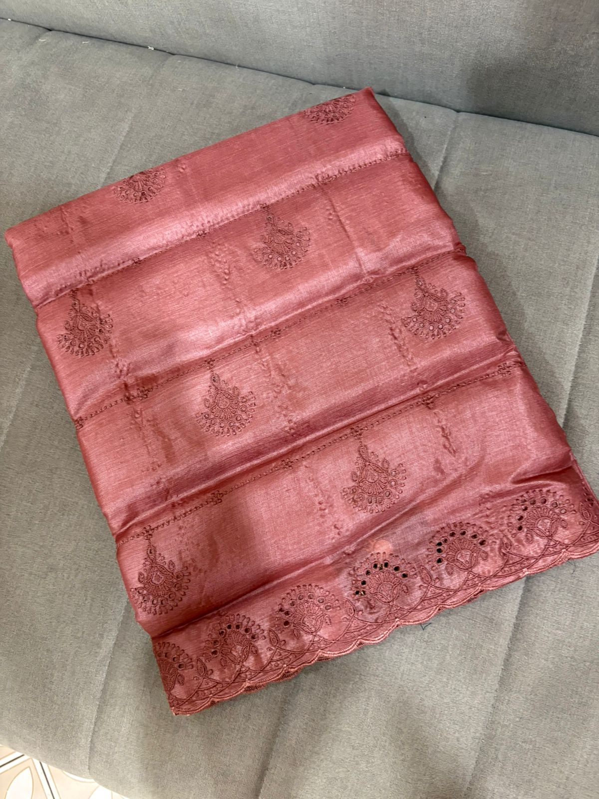 Tissue Saree -pink  Color search code 7052