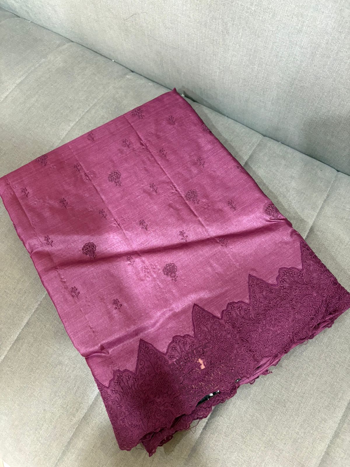 Tissue Saree -purple   Color search code 7053