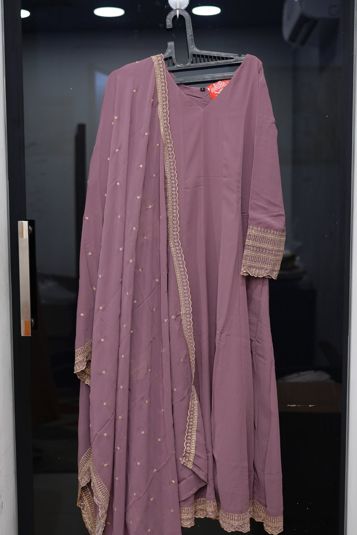 Salwar suit set  - Mauve shade Search code 6802