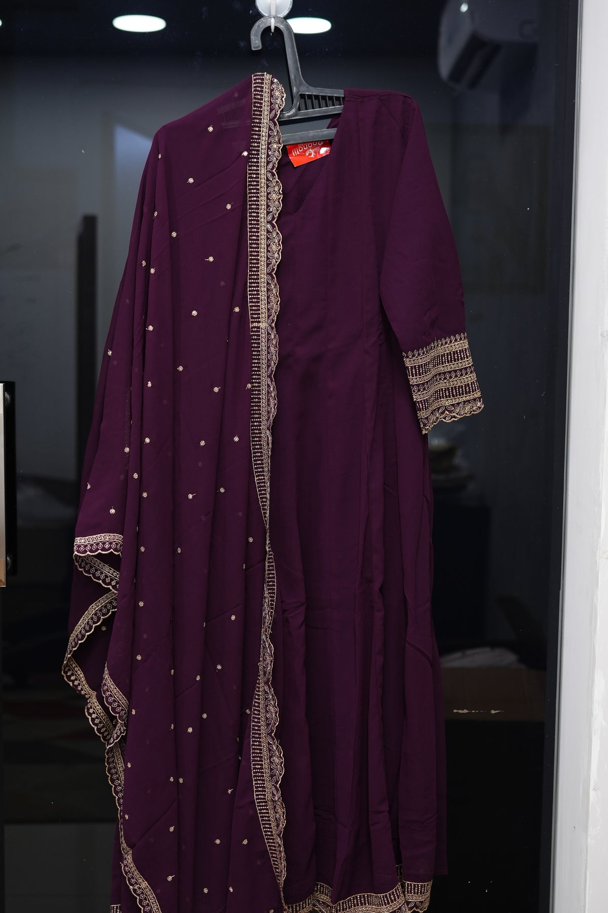 Salwar suit set  - Purple shade Search code 6800