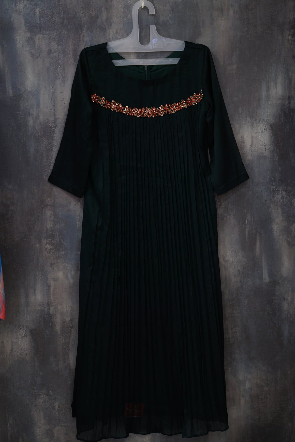 Kurta  Top-  Bottle green shade Search code 6010