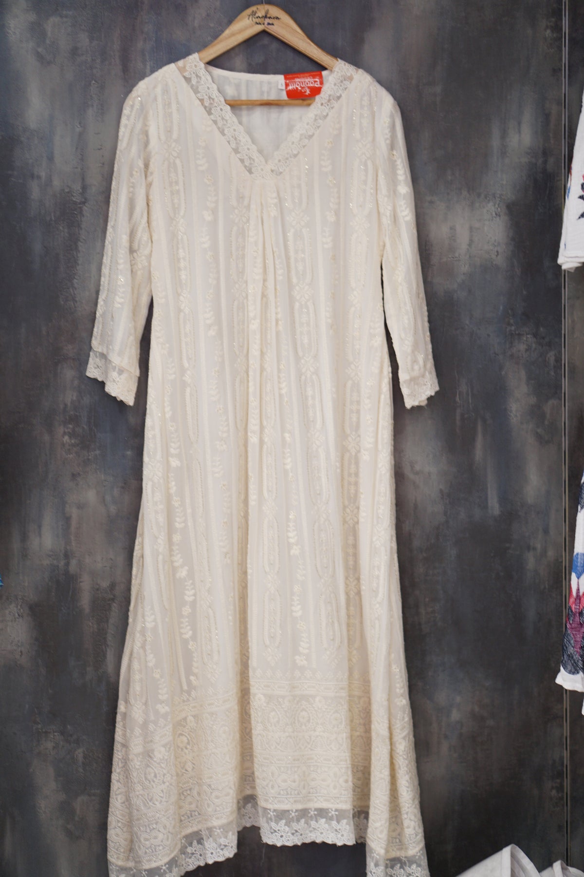 Kurta  Top-  off white shade Search code 6004