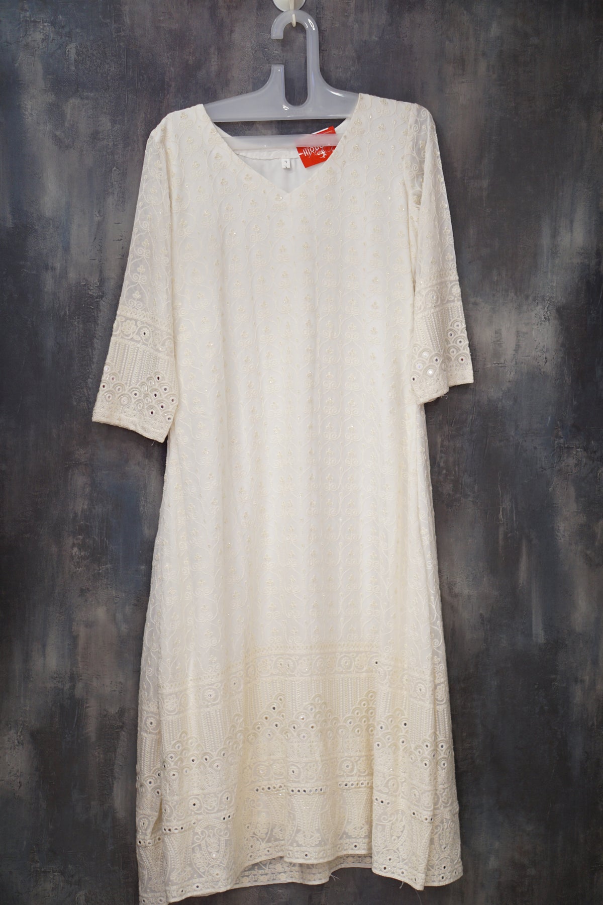 Kurta  Top-  off white shade Search code 6006