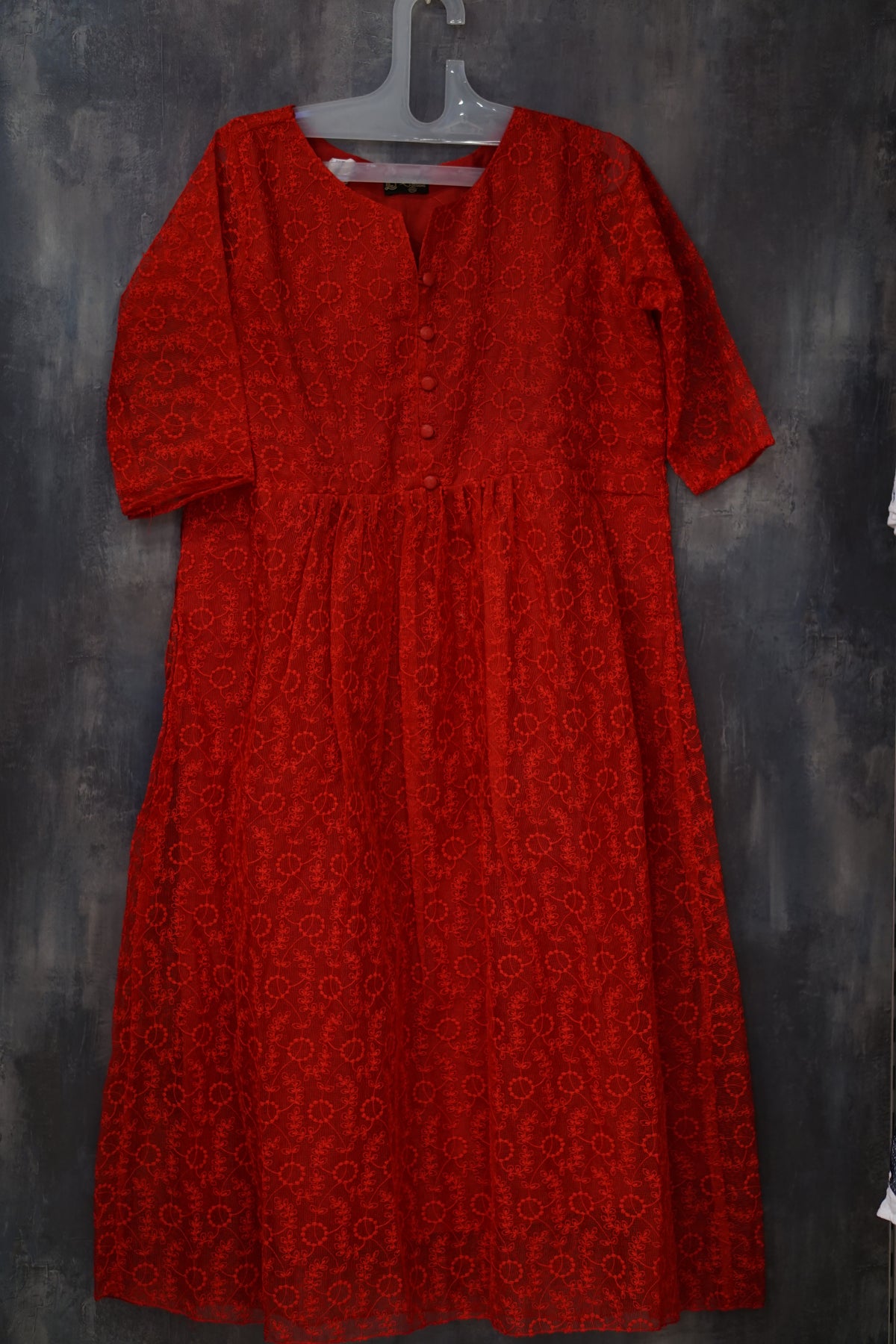 Kurta top -red shade Search code 7391