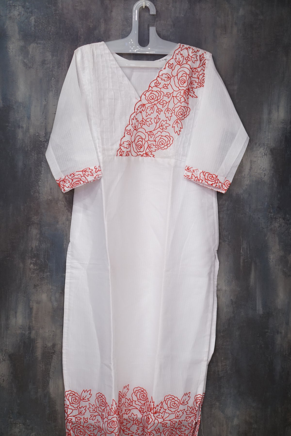 Kurta top -white shade Search code 7385