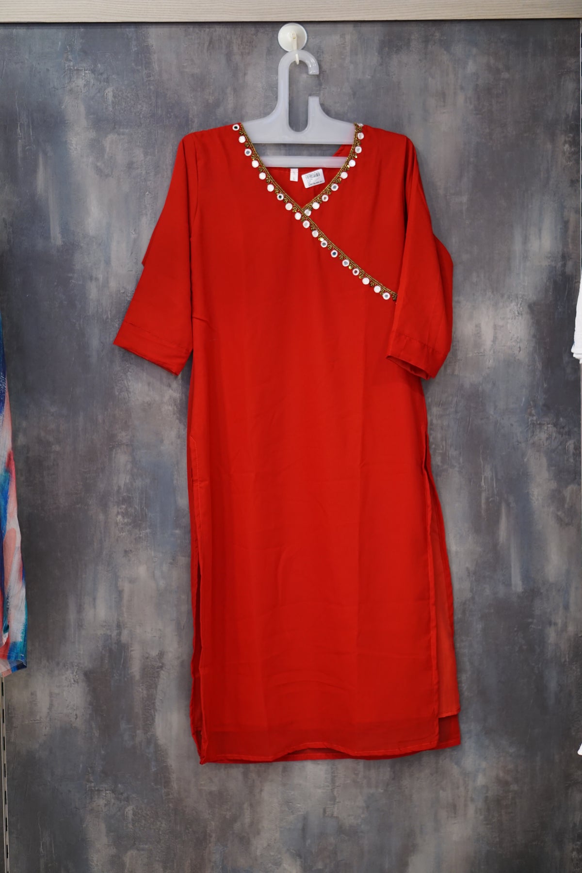 Kurta top - Red shade Search code 7374