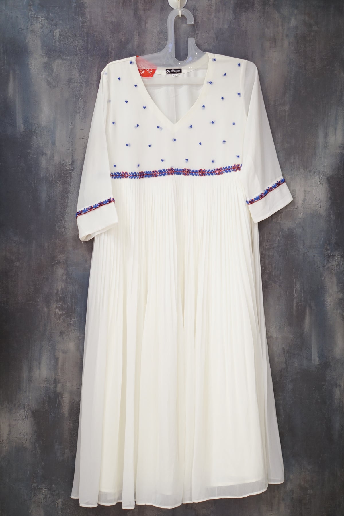 Kurta top - White shade Search code 7366