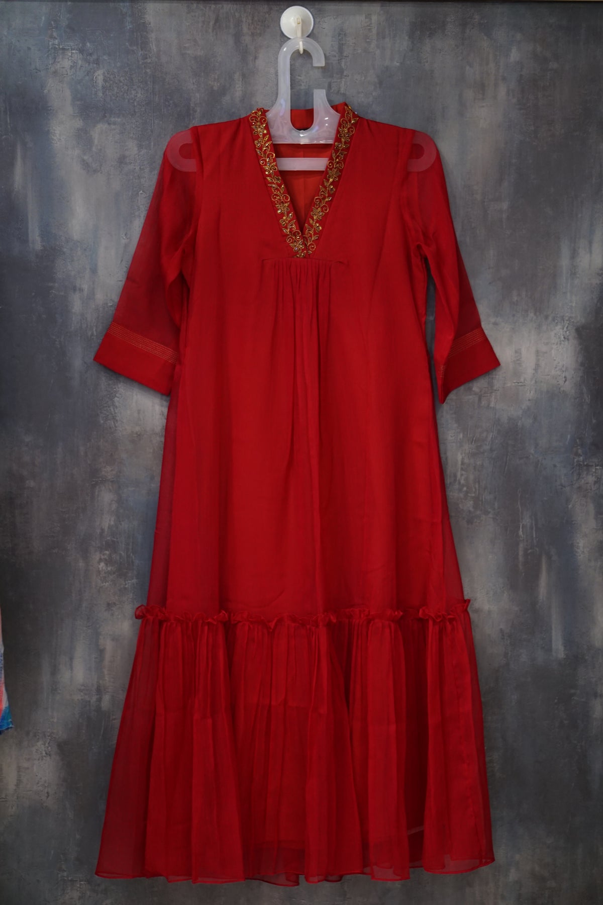 Kurta top - Red shade Search code 7365