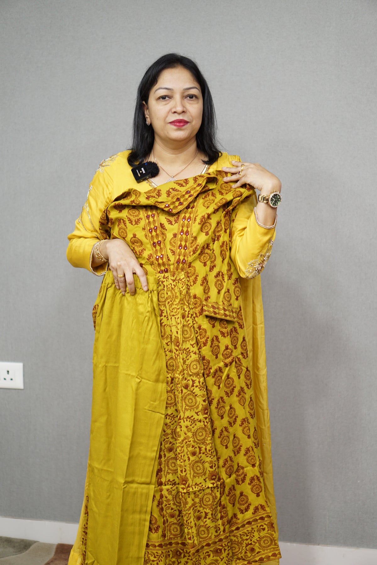 Kurta  Top and bottom -Lemon green shade Search code 6856