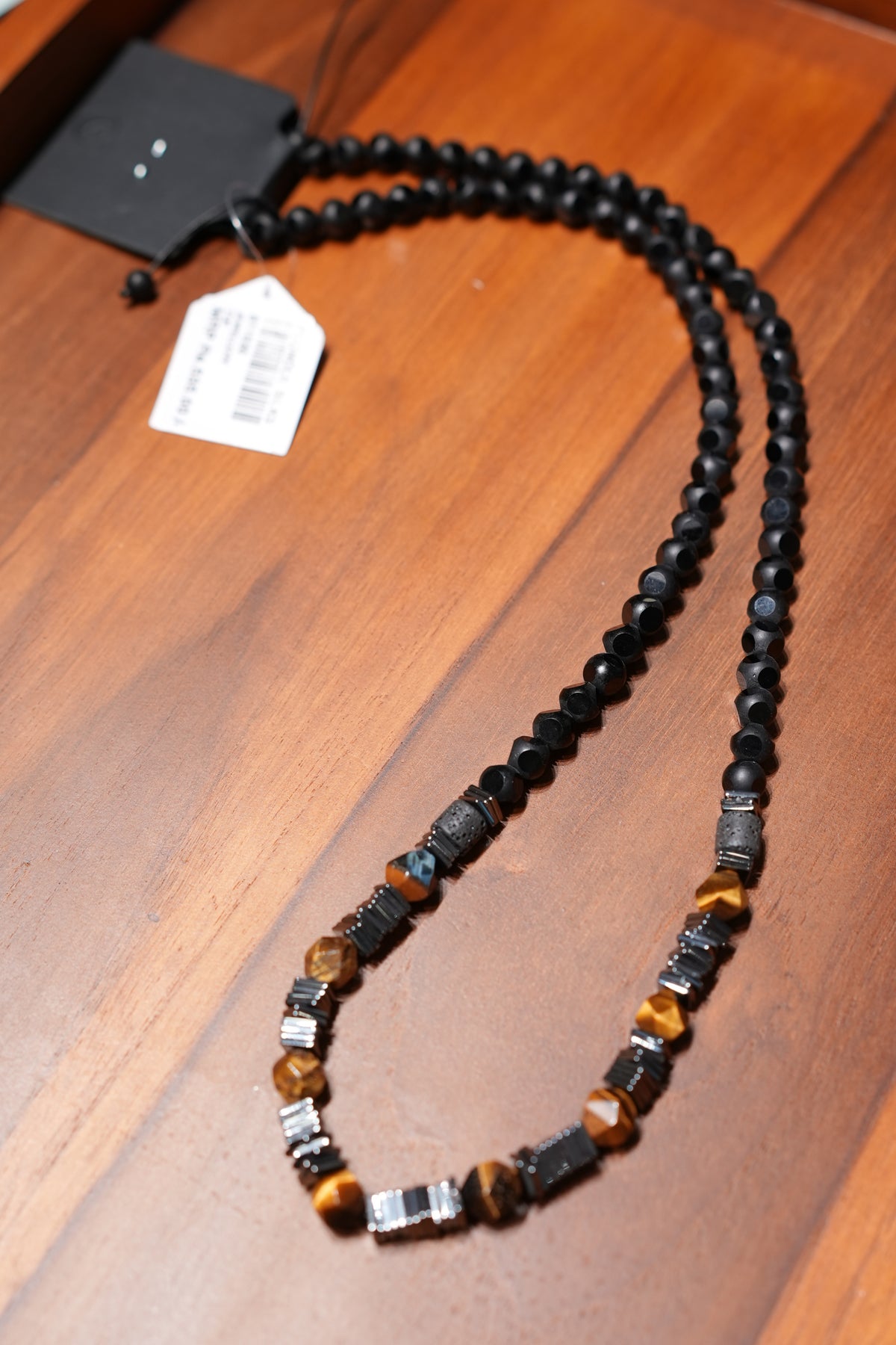 Chains  -Black stone chain with cross   Search code 3123