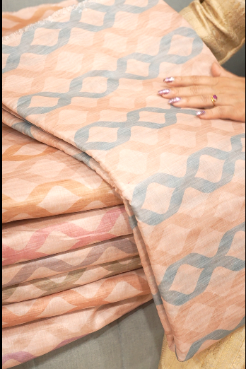 Running Material  - SEMI TUSSAR  CHIKU  colour Search  7802