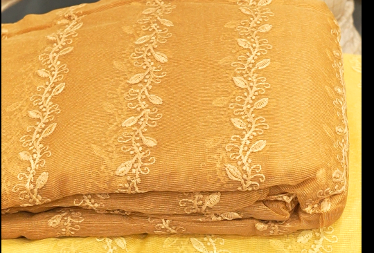 Running Material  - Net Cotta BISCUIT  colour Search code 6503