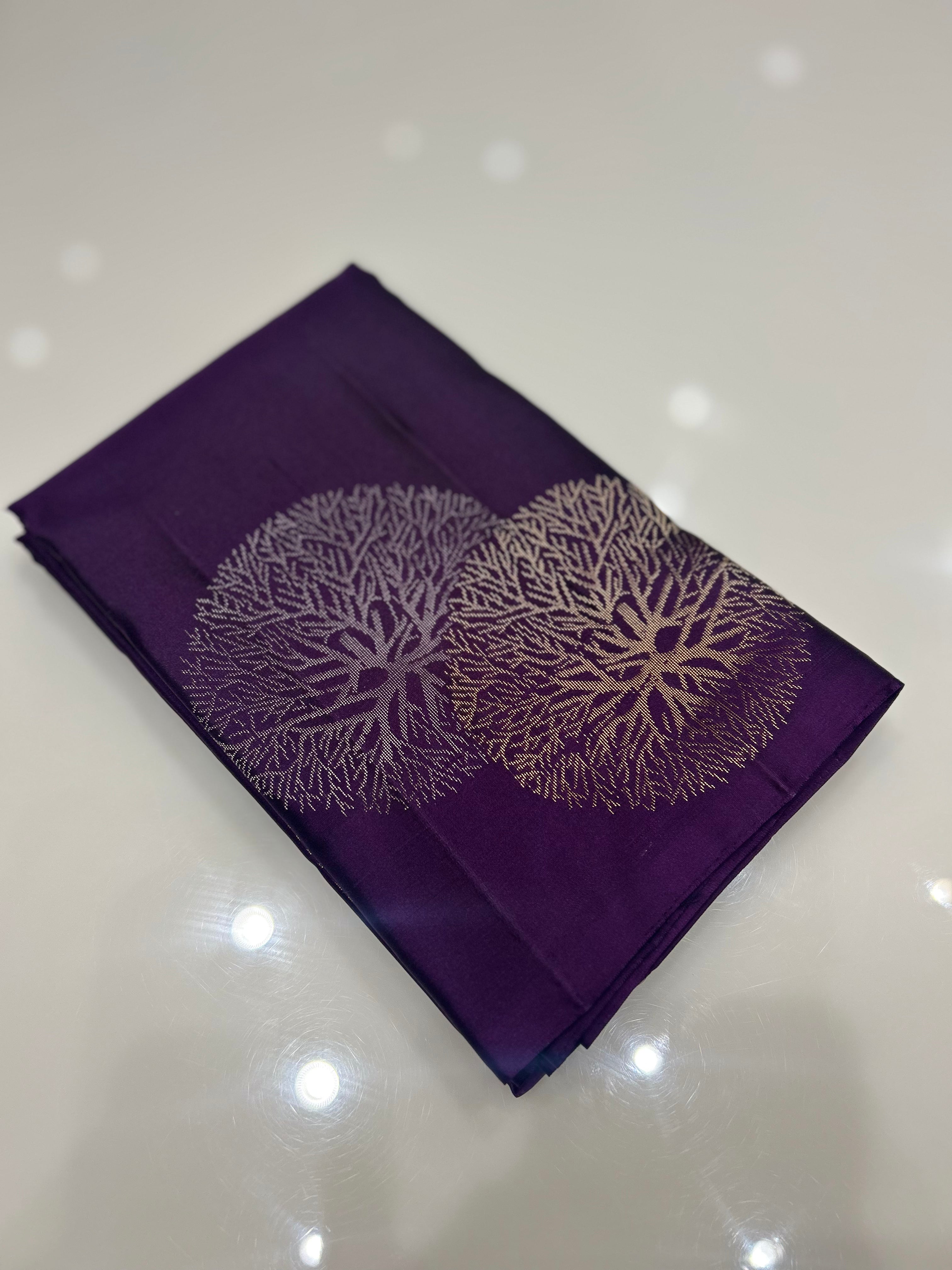 KANCHIPURAM SAREE- purple Search code  6679