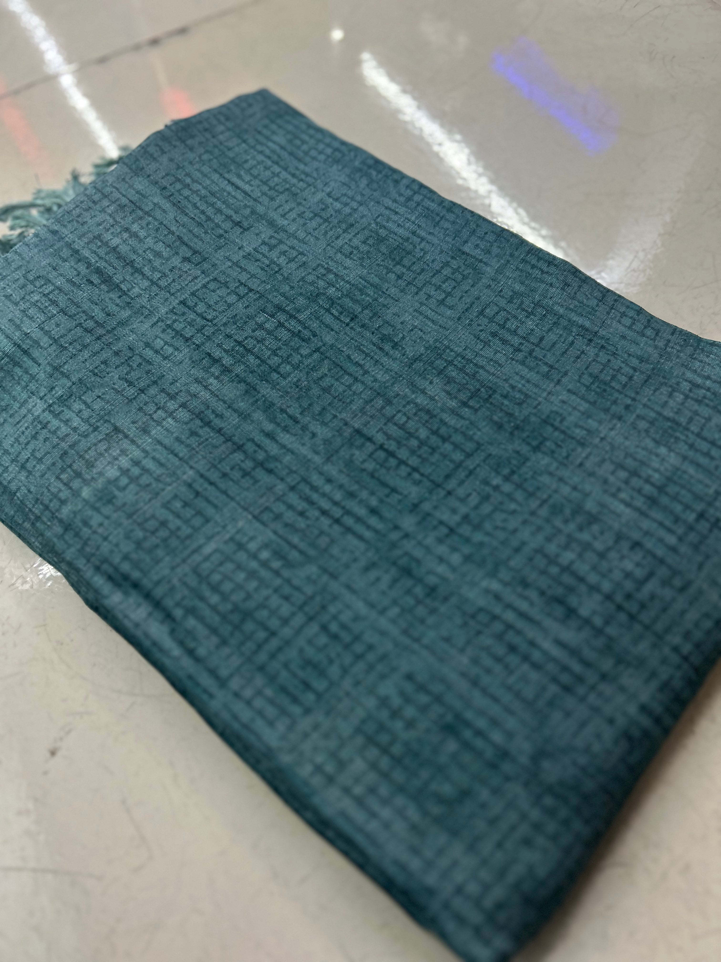 UNSTITCHED SALWAR  SUIT SET -Dusty blue till blue   shade Search code 7869