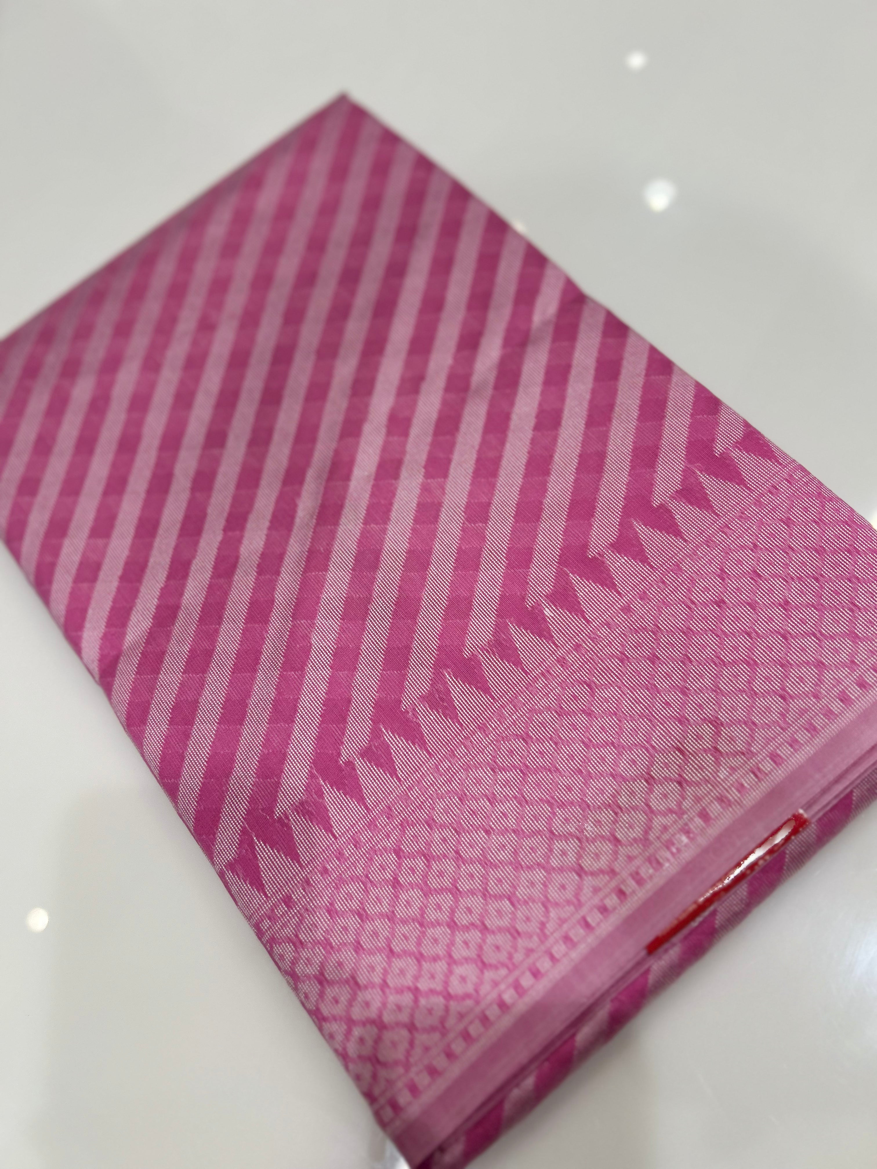 Chanderi  Saree -pink  color Search code 7266