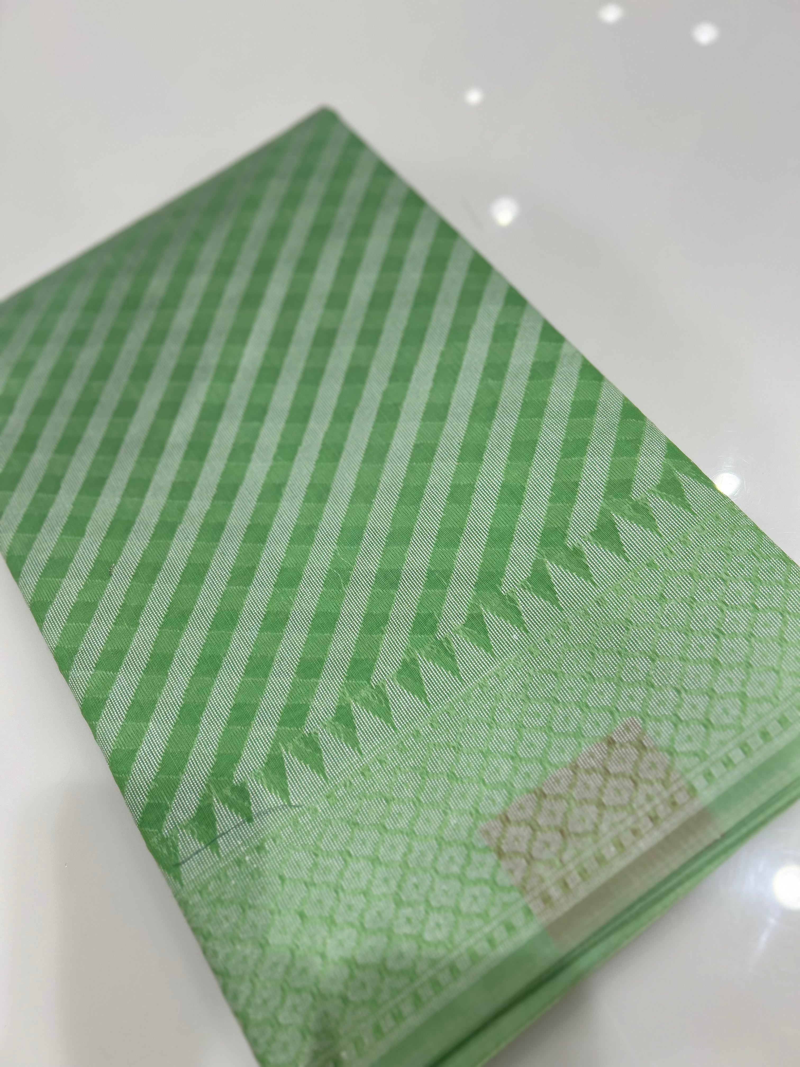 Chanderi  Saree -green color Search code 7265