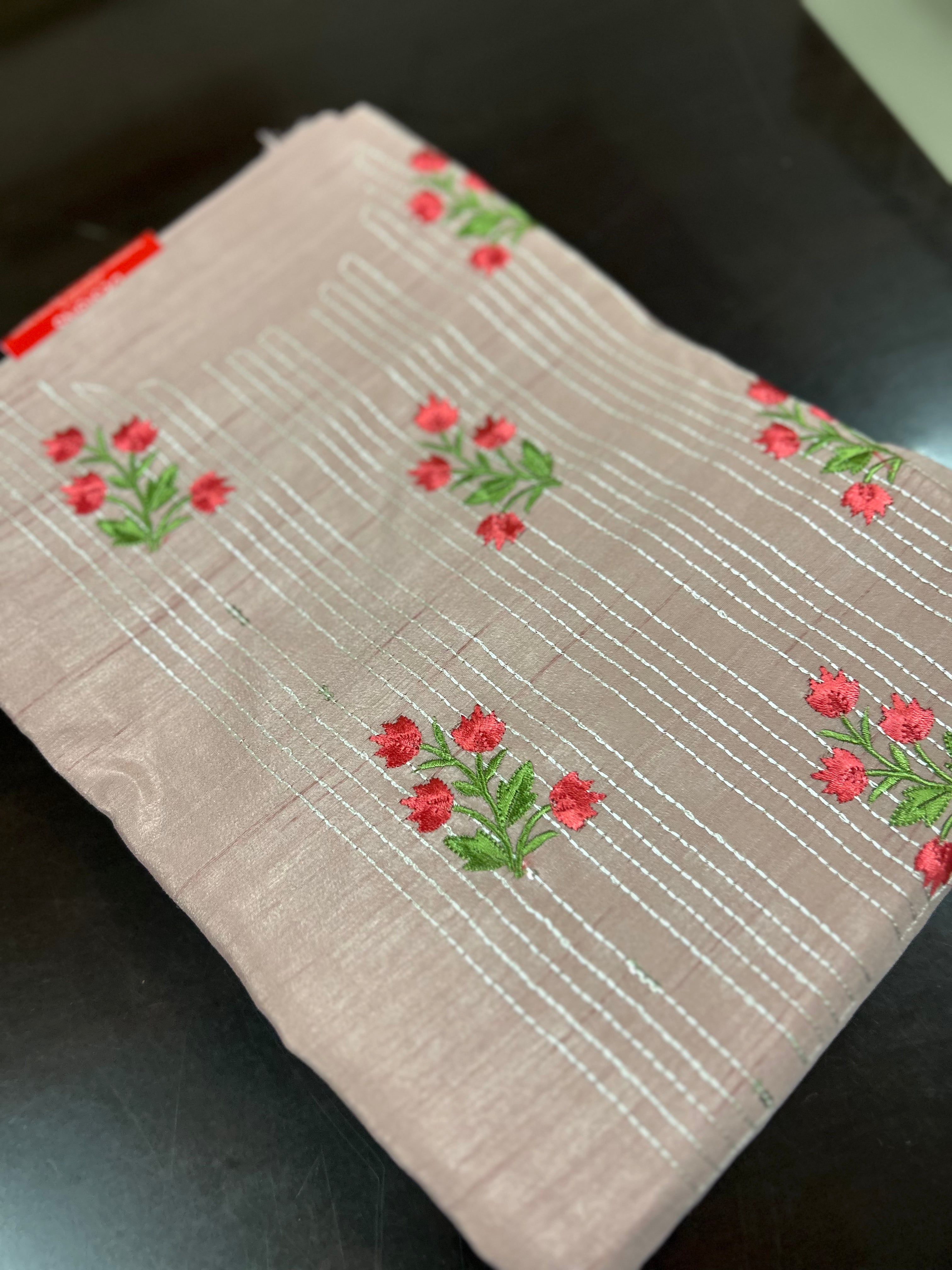 UNSTITCHED SALWAR  SUIT SET -peach  shade Search code 6661