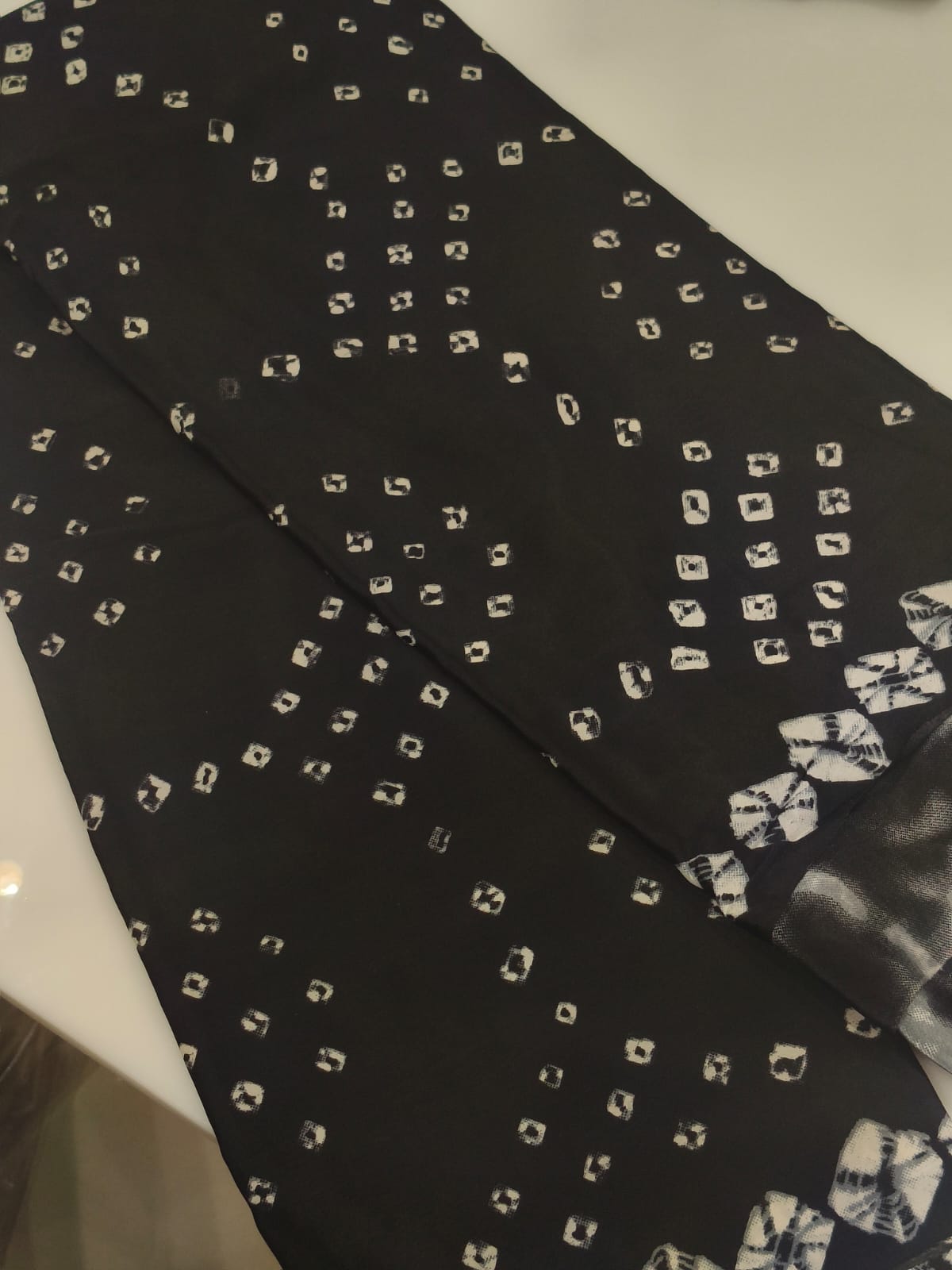 SEMI MODAL SAREE - Black shade Search code 3743