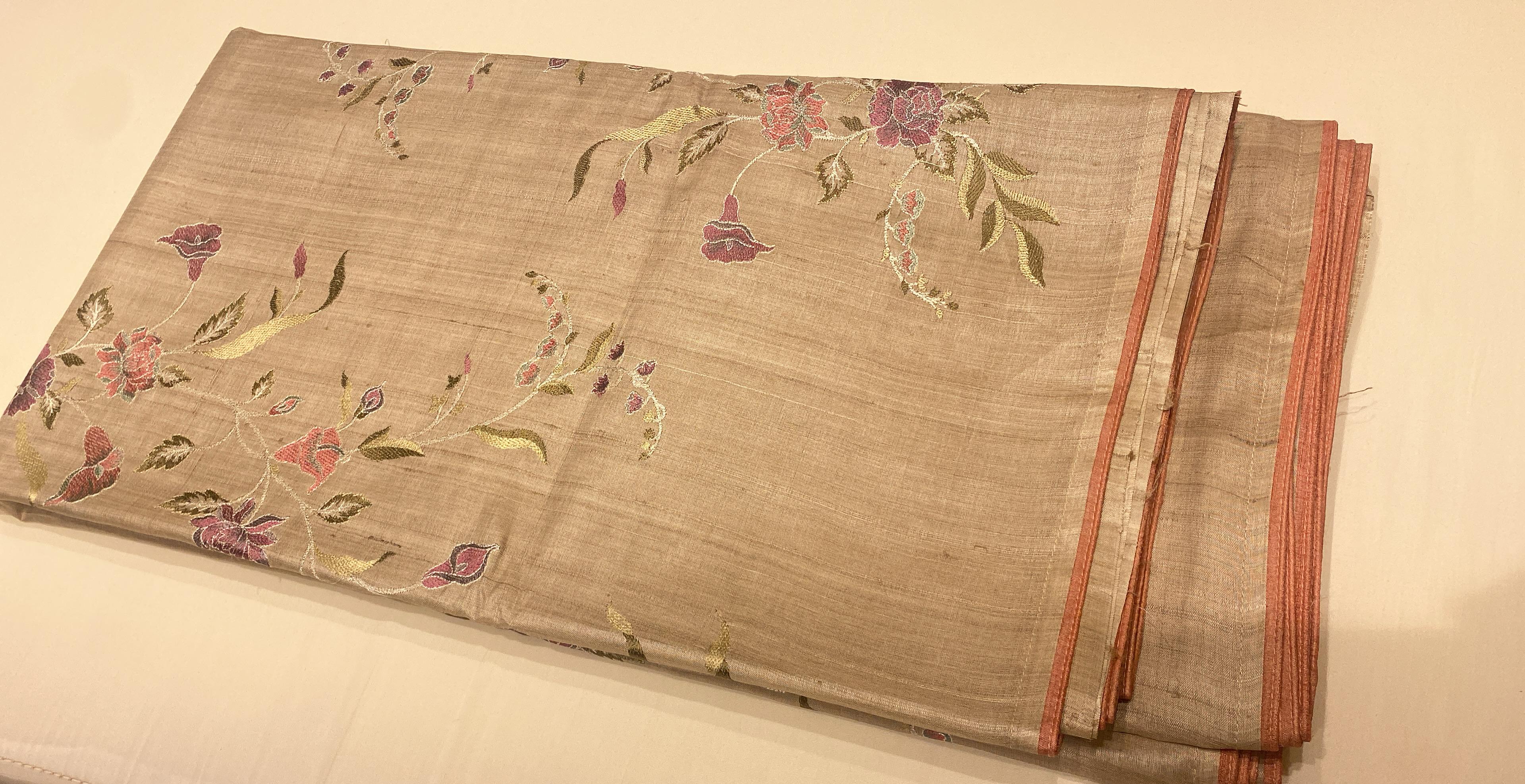 Tussar Saree -Chiku shade Search code 6004