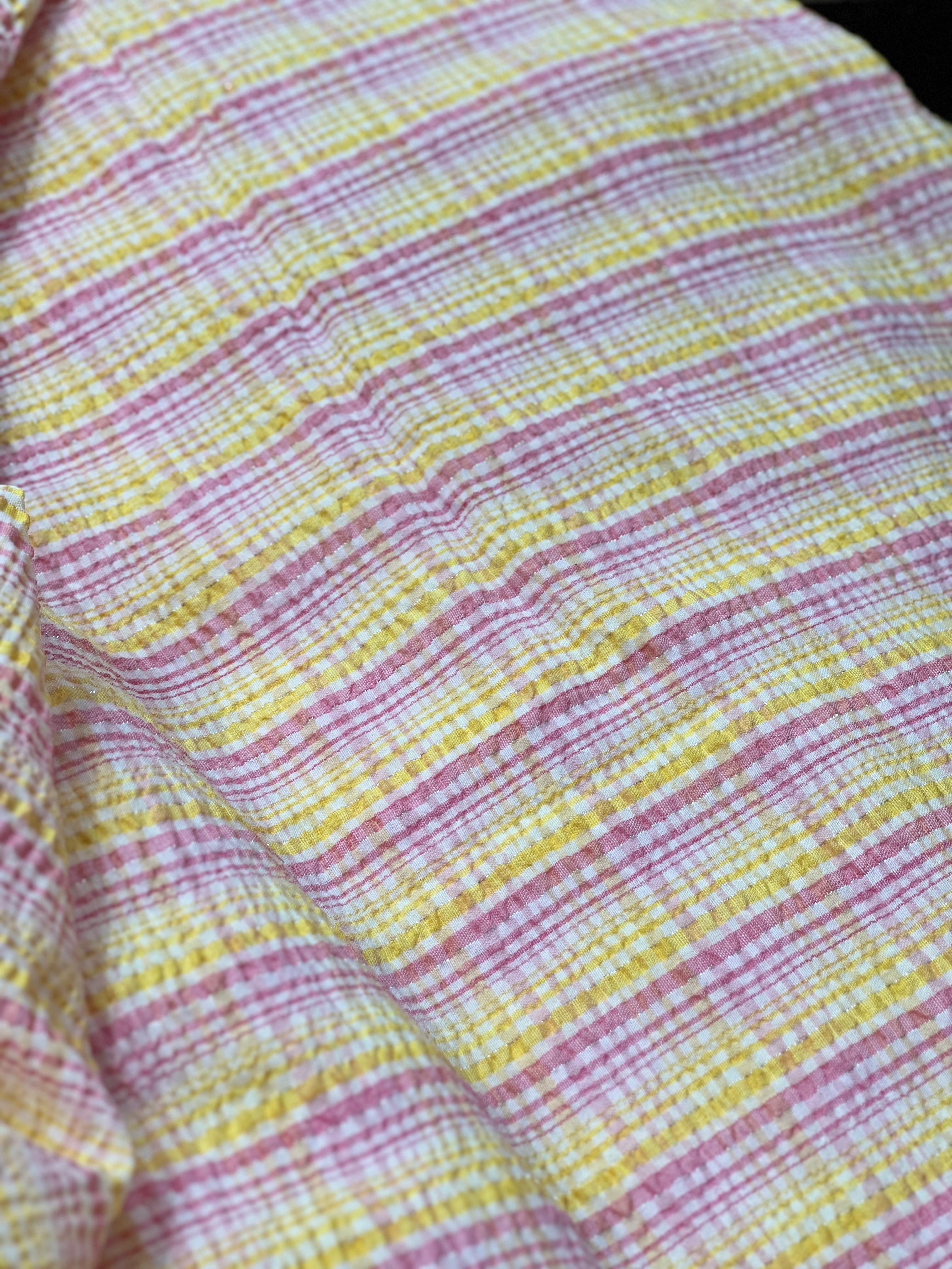 Running Material  - pink yellow color  Search code 5573