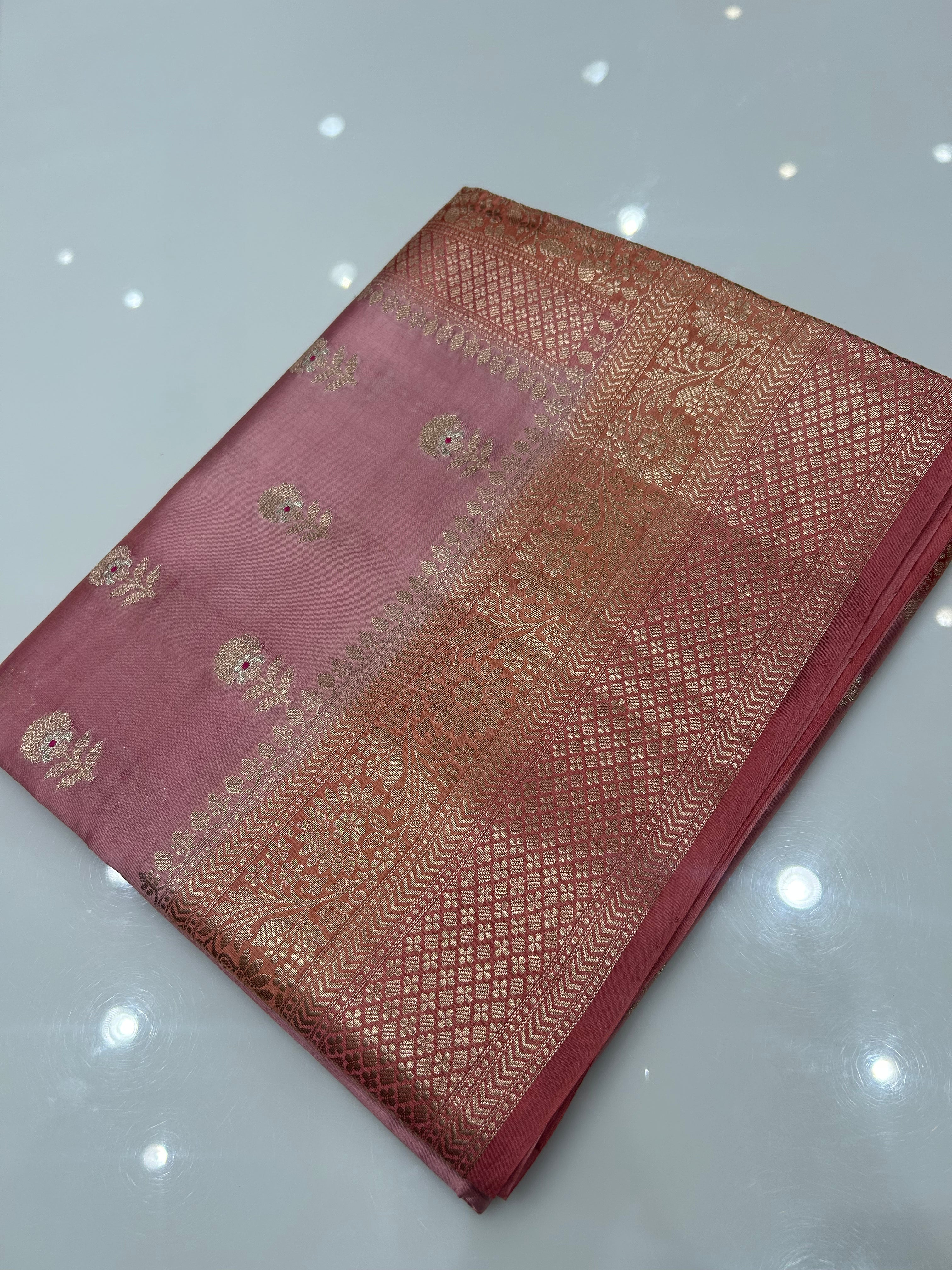 Banarasi sarees  - Pink color Search code 8838
