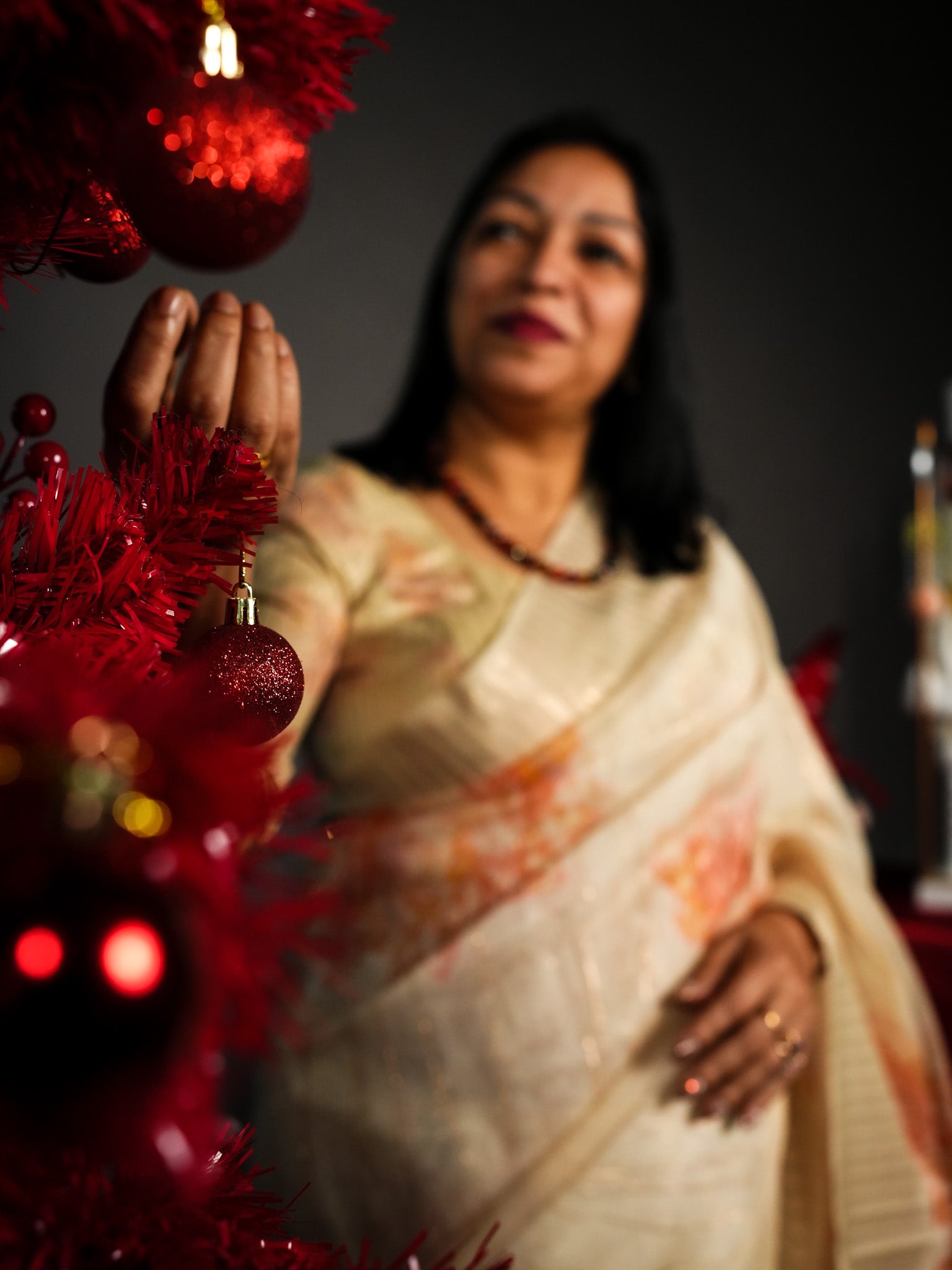 Organza Saree -  Butter cream   color shade Search code 3653