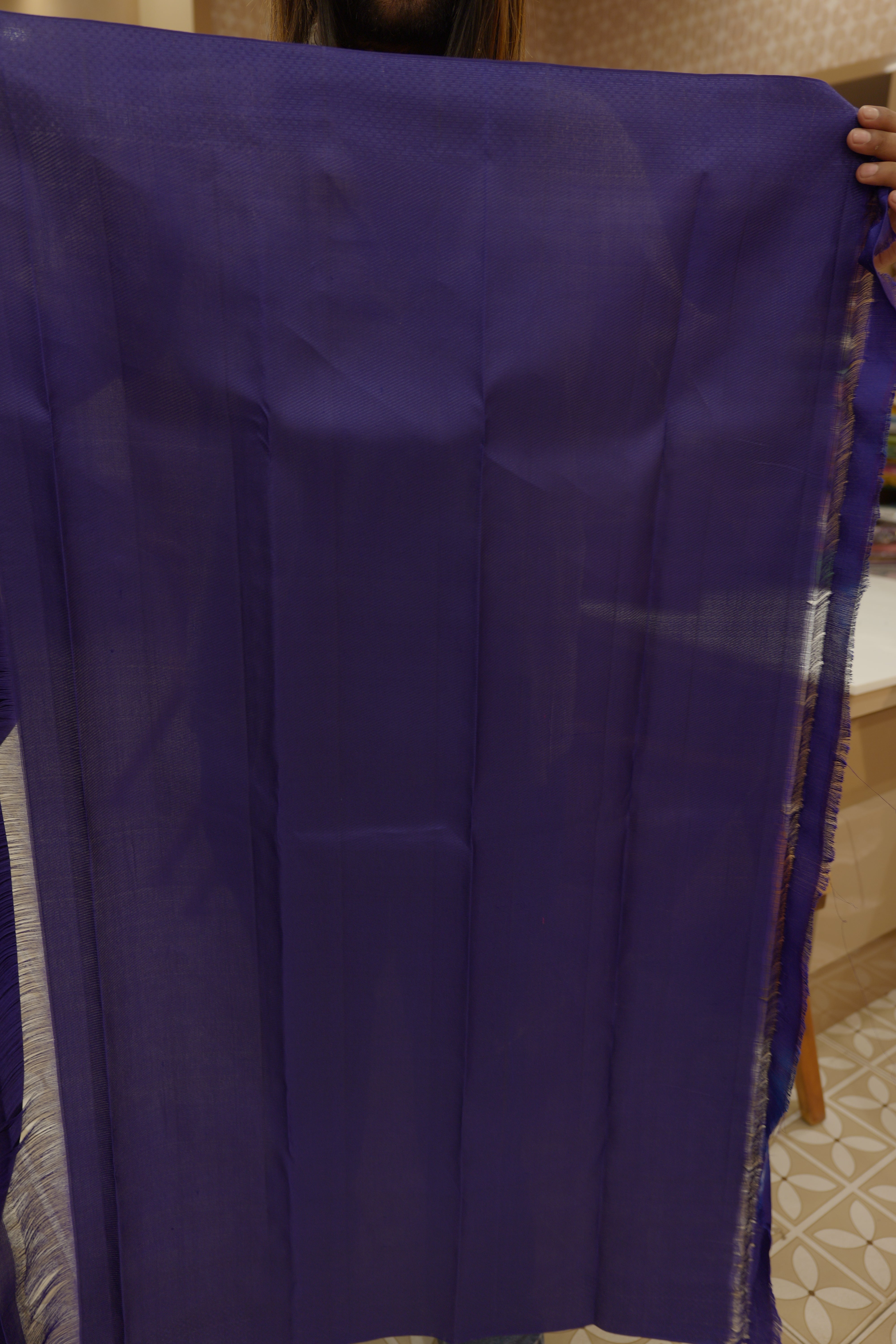 Pure Kanchipuram Saree- Royal blue color search code 4500