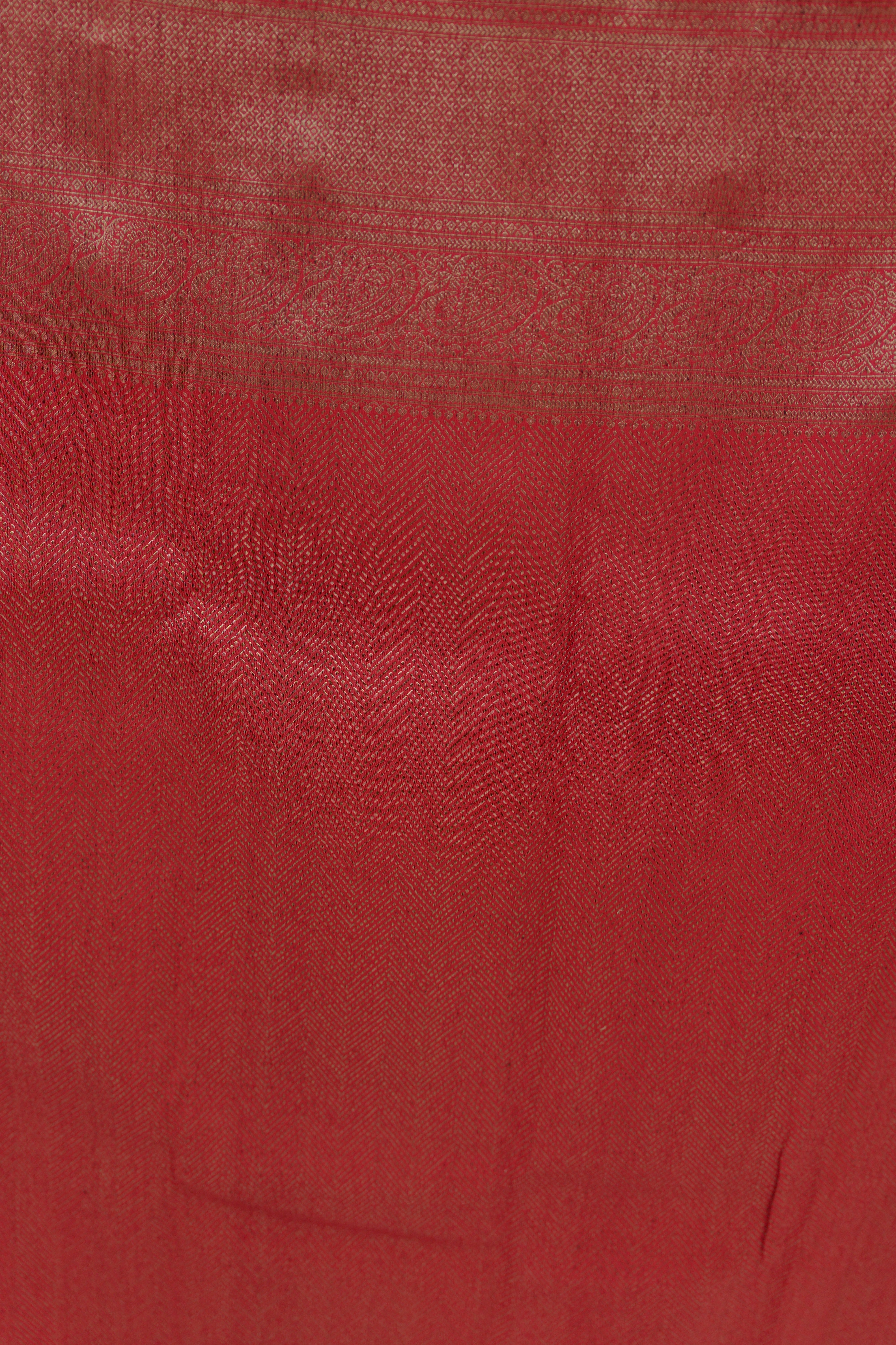Designer Kanchipuram Saree- ruby red color search code 4501