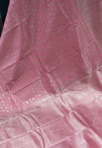 KANCHIPURAM SAREE - Pink shade Search code 7657