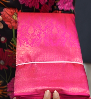 KANCHIPURAM SAREE -Vada Mali shade Search code 7671