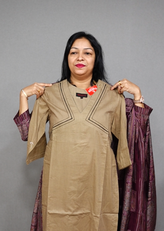 Kurta top   - Brown shade Search code 6830