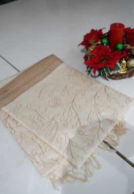 Tussar Saree -  Off white shade Search code 1043