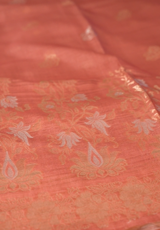 Banarasi sarees - Brick color Search code 1520