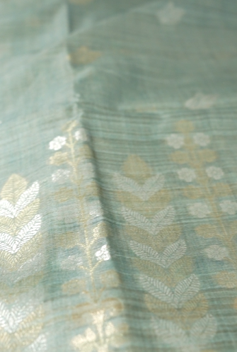 Banarasi sarees - Green color Search code 1521