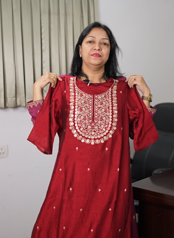 Kurta  Top-  Maroon shade Search code 5663