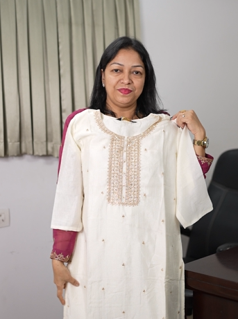 Kurta  Top-  Off white shade Search code 5667