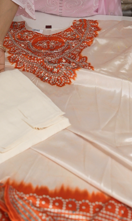 kaftan   -Orange color search code 1230