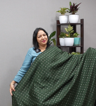 BUDGET FRIENDLY SAREES -Green  shade  Search code 3908