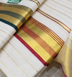 Vishu Special Saree -Golden shade Search code 9515