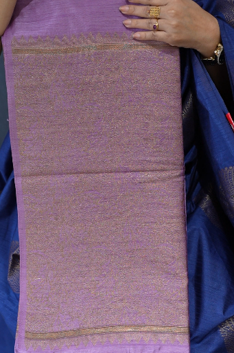 SEMI TUSSAR SAREE   - Lavender color Search Code 1113