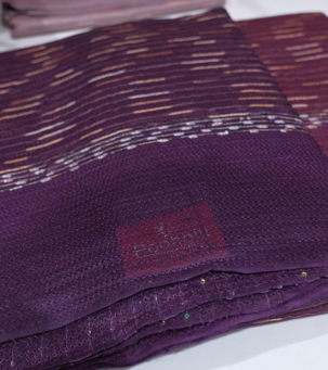 Tussar Saree - Dark Wine  color Search code 7604