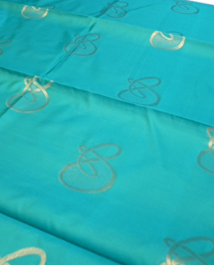 Semi Silk Saree -Green color Search code 6437