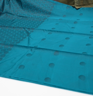 Semi Silk Saree -Till blue color Search code 6441