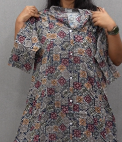 Kurta  Top- Black Search code 9135